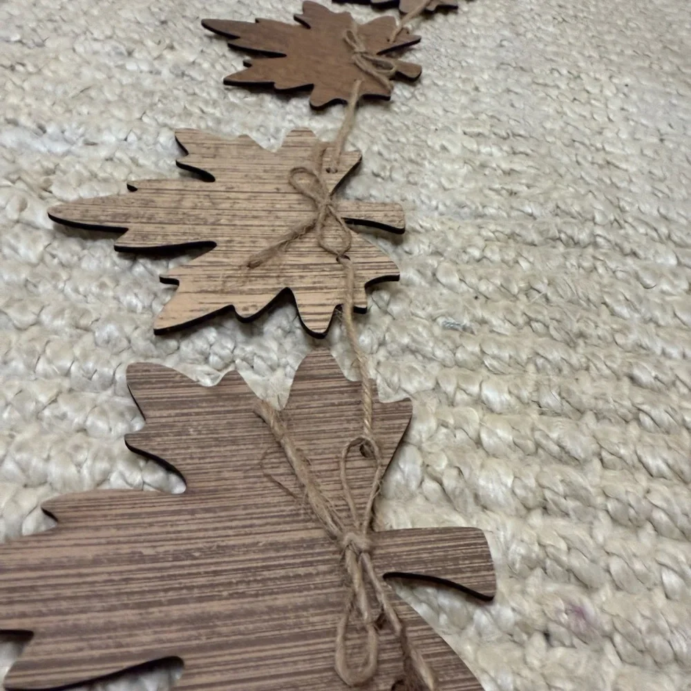 (NWT) Wooden Garland 43” (set of 2)